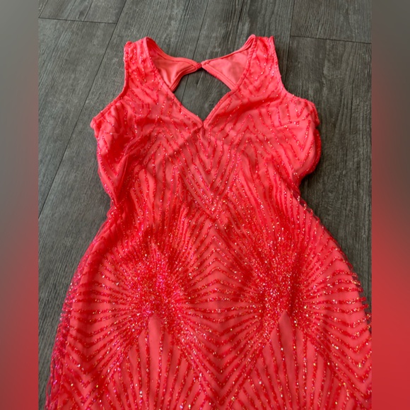🌸BOUTIQUE shiny coral mini dress ✨ - Picture 9 of 10